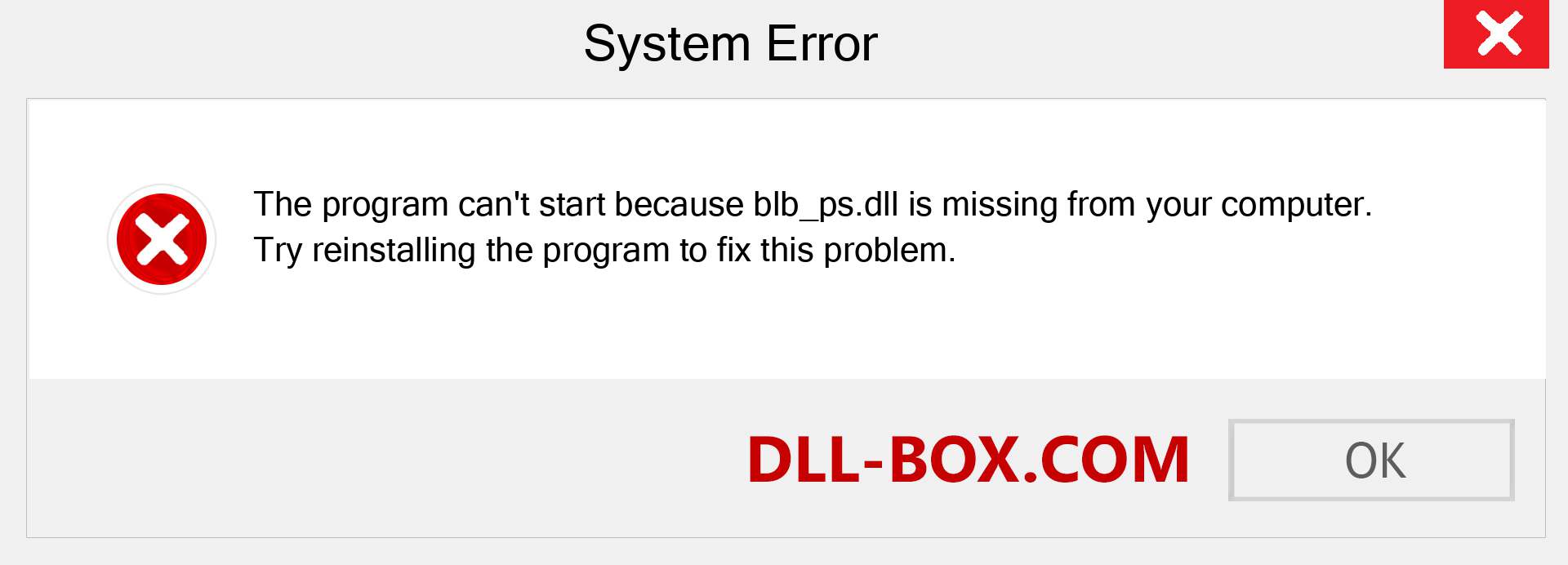  blb_ps.dll file is missing?. Download for Windows 7, 8, 10 - Fix  blb_ps dll Missing Error on Windows, photos, images